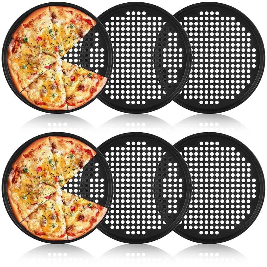 Amazon.com: AKOLAFE 6 Pack 12 Inch Pizza Pan for Oven Round